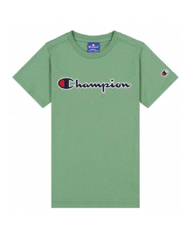 Koszulka dziecięca Champion CREWNECK T-SHIRT 305954GS098 Zielona - Sklep online Mastersport