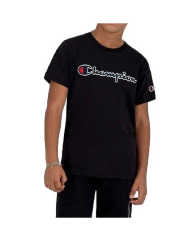 Koszulka dziecięca Champion CREWNECK T-SHIRT 305954KK001 Czarna - Sklep online Mastersport