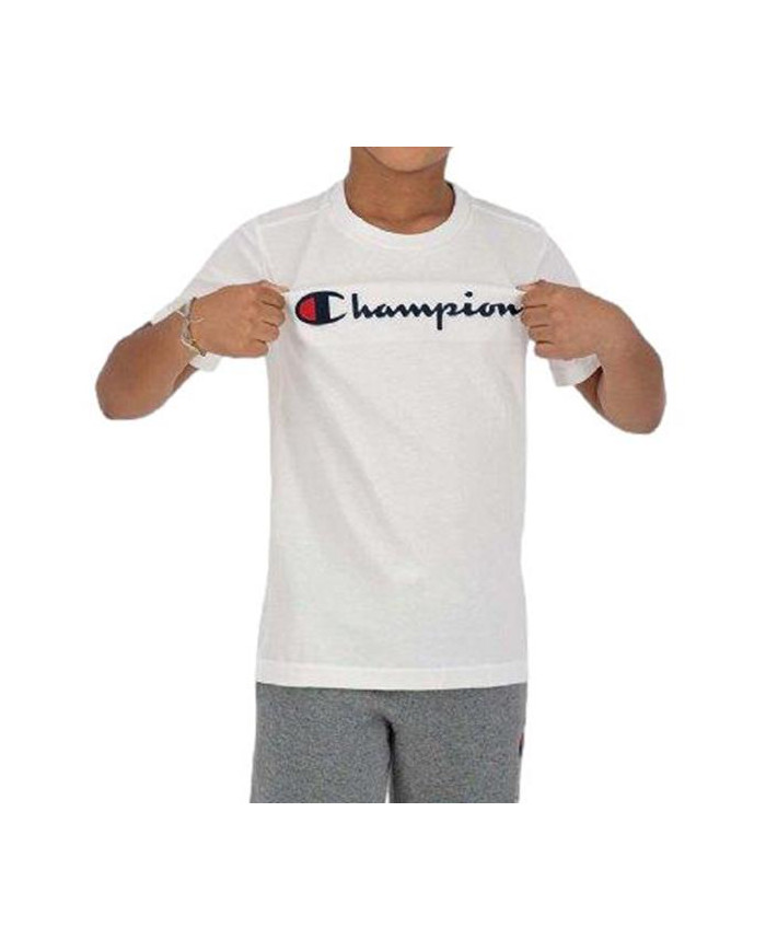 Koszulka dziecięca Champion CREWNECK T-SHIRT 305954WW001 Biała - Sklep online Mastersport