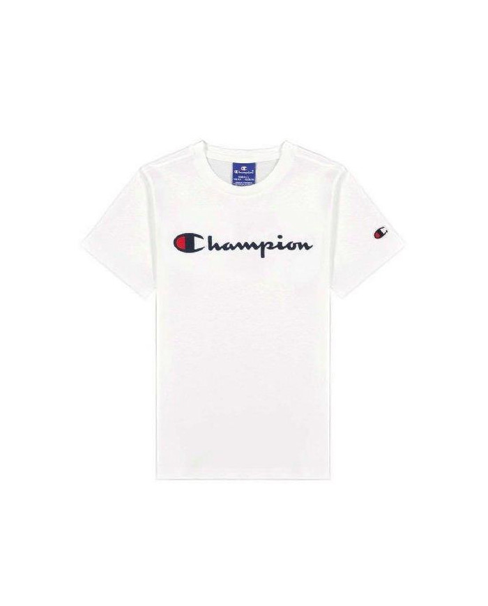 Koszulka dziecięca Champion CREWNECK T-SHIRT 305954WW001 Biała - Sklep online Mastersport