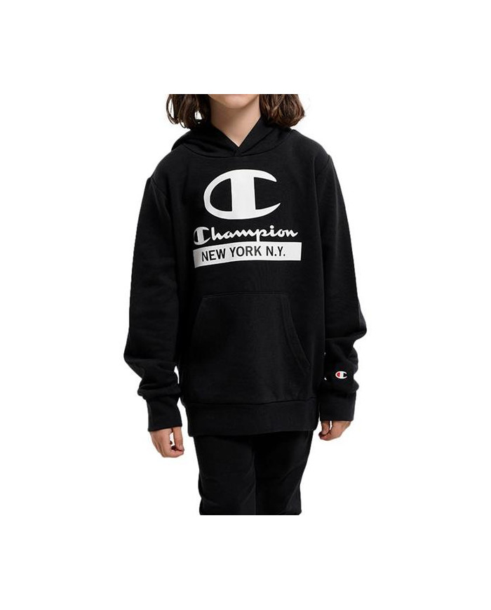 Bluza dziecięca Champion HOODED SWEATSHIRT 306169KK001 Czarna - Sklep online Mastersport