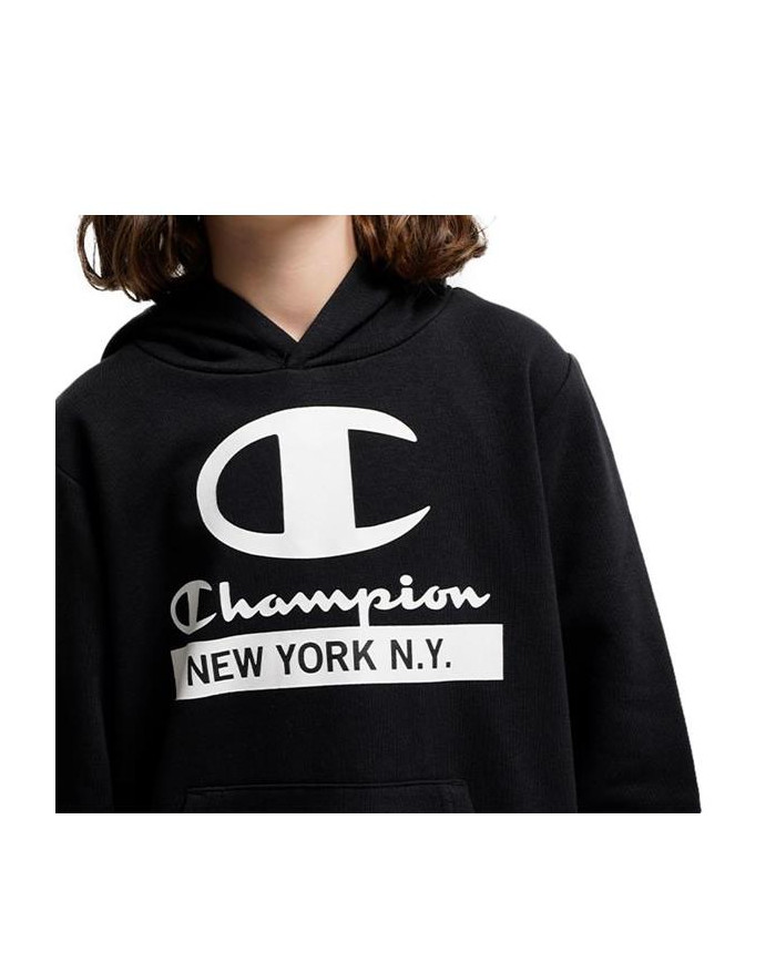 Bluza dziecięca Champion HOODED SWEATSHIRT 306169KK001 Czarna - Sklep online Mastersport