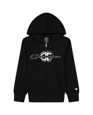 Bluza dziecięca Champion HOODED FULL ZIP SWEATSHIRT 306170KK001 Czarna - Sklep online Mastersport