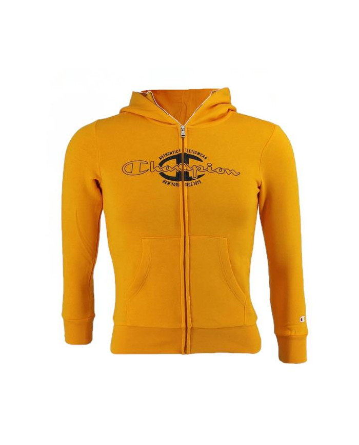 Bluza dziecięca Champion HOODED FULL ZIP SWEATSHIRT 306170YS113 Pomarańczowa - Sklep online Mastersport