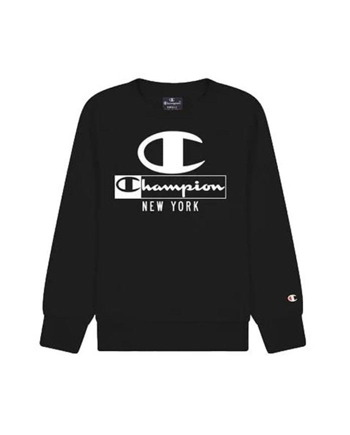 Bluza dziecięca Champion CREWNECK SWEATSHIRT 306172KK001 Czarna - Sklep online Mastersport