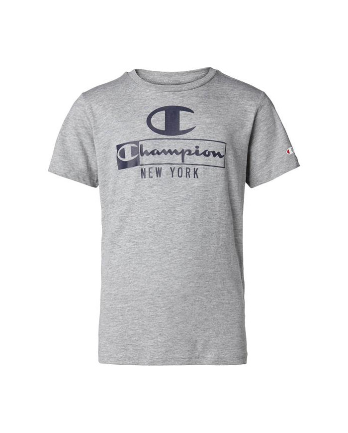 Koszulka dziecięca Champion CREWNECK T-SHIRT 306174EM006 Szara - Sklep online Mastersport