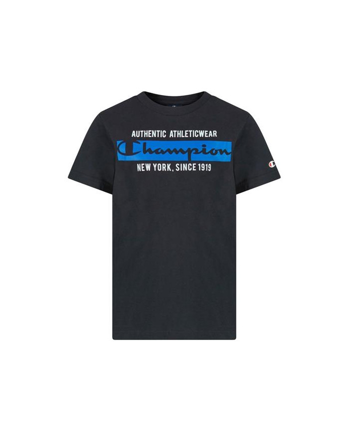 Koszulka dziecięca Champion CREWNECK T-SHIRT 306174KK001 Czarna - Sklep online Mastersport