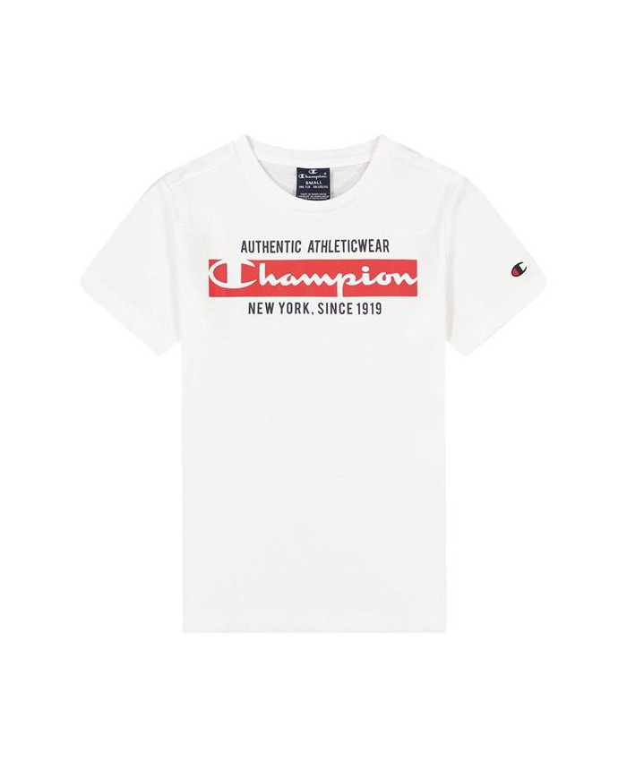 Koszulka dziecięca Champion CREWNECK T-SHIRT 306174WW001 Biała - Sklep online Mastersport