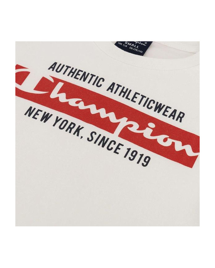 Koszulka dziecięca Champion CREWNECK T-SHIRT 306174WW001 Biała - Sklep online Mastersport