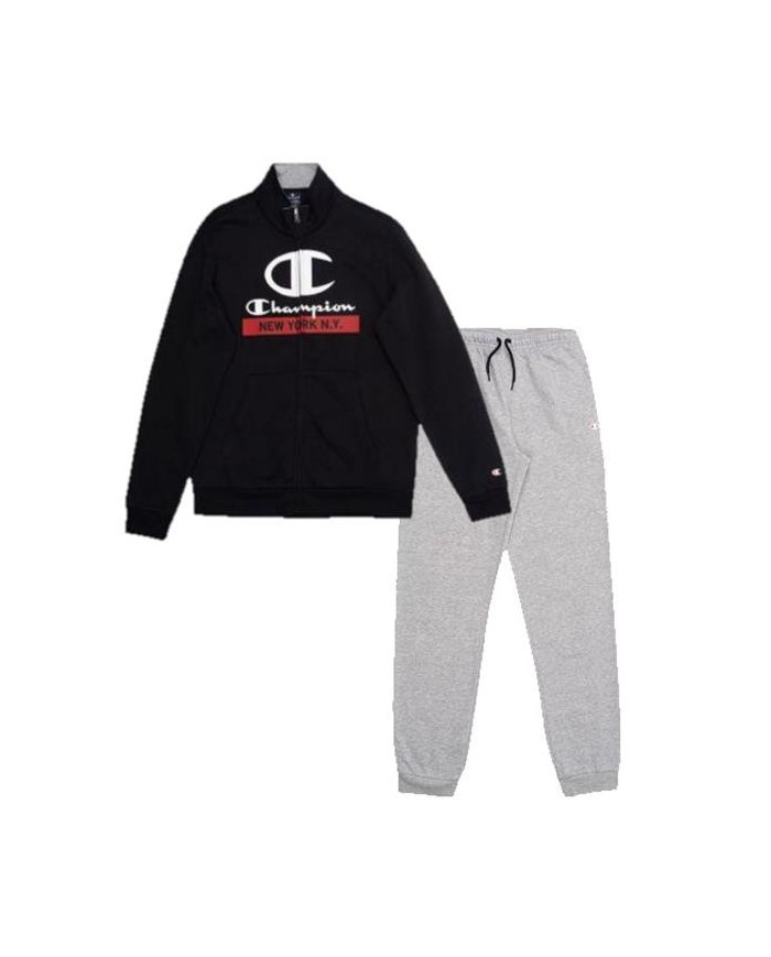 Dres dziecięcy Champion FULL ZIP SUIT 306179KK001 Czarny - Sklep online Mastersport