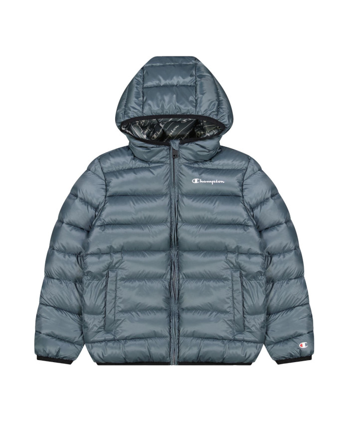 Kurtka dziecięca Champion HOODED JACKET 306197ES017 Szara - Sklep online Mastersport