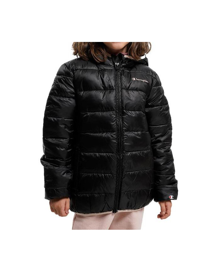 Kurtka dziecięca Champion HOODED JACKET 306197KK001 Czarna - Sklep online Mastersport