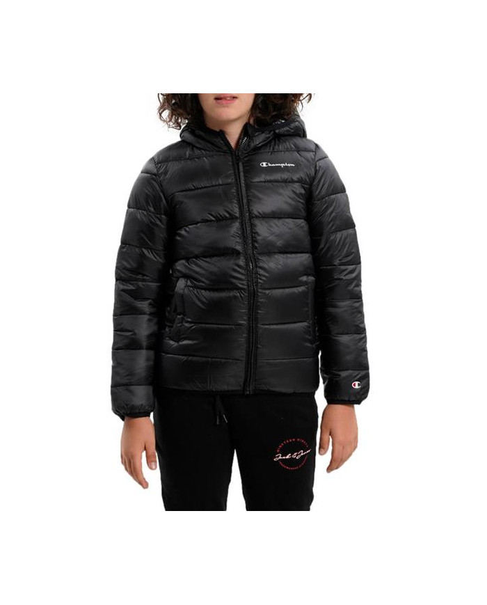 Kurtka dziecięca Champion HOODED JACKET 306197KK002 Czarna - Sklep online Mastersport
