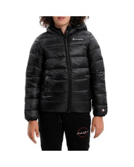 Kurtka dziecięca Champion HOODED JACKET 306197KK002 Czarna - Sklep online Mastersport