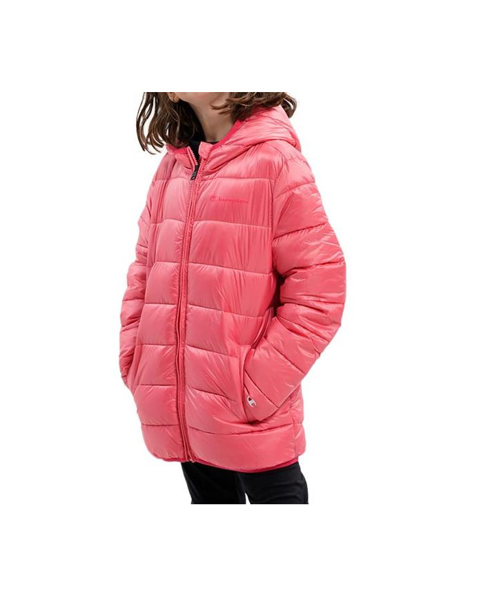 Kurtka dziecięca Champion HOODED JACKET 306197PS171 Różowa - Sklep online Mastersport