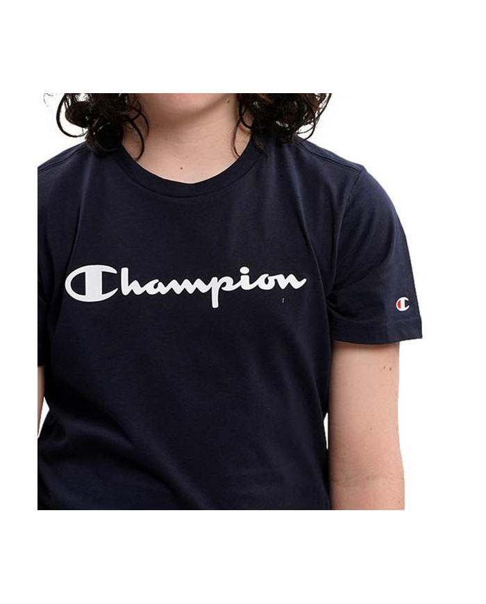 Koszulka dziecięca Champion CREWNECK T-SHIRT 306285BS501 Niebieska - Sklep online Mastersport