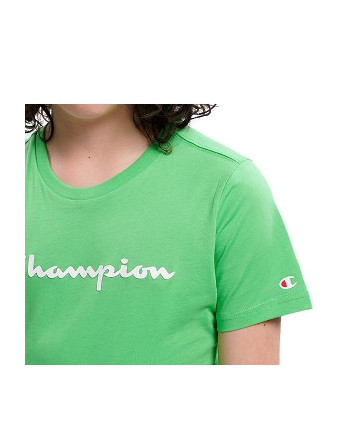 Koszulka dziecięca Champion CREWNECK T-SHIRT 306285GS024 Zielona - Sklep online Mastersport