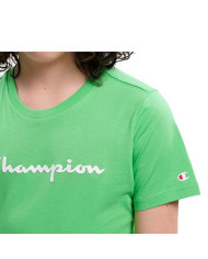 Koszulka dziecięca Champion CREWNECK T-SHIRT 306285GS024 Zielona - Sklep online Mastersport