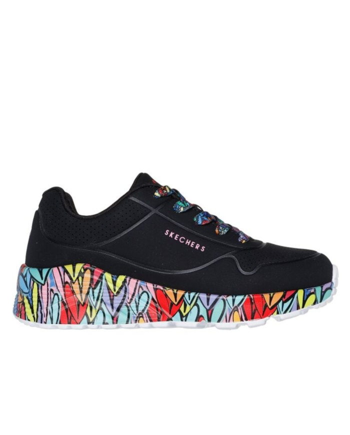 Buty dziecięce Skechers UNO LITE-SUBTLE LOVE 314088LBKMT Czarne - Sklep online Mastersport
