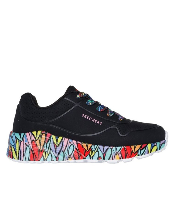 Buty dziecięce Skechers UNO LITE-SUBTLE LOVE 314088LBKMT Czarne - Sklep online Mastersport