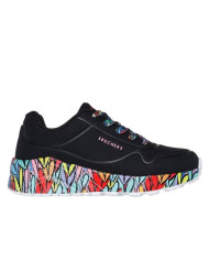Buty dziecięce Skechers UNO LITE-SUBTLE LOVE 314088LBKMT Czarne - Sklep online Mastersport