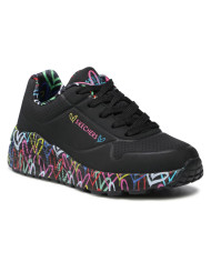 Buty dziecięce Skechers UNO LITE LOVELY LUV 314976LBKMT Czarne - Sklep online Mastersport