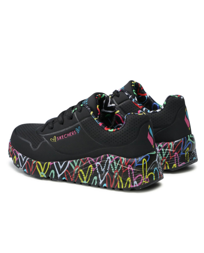 Buty dziecięce Skechers UNO LITE LOVELY LUV 314976LBKMT Czarne - Sklep online Mastersport