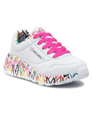 Buty dziecięce Skechers UNO LITE LOVELY LUV 314976LWMLT Białe - Sklep online Mastersport