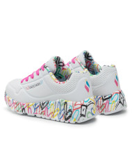 Buty dziecięce Skechers UNO LITE LOVELY LUV 314976LWMLT Białe - Sklep online Mastersport