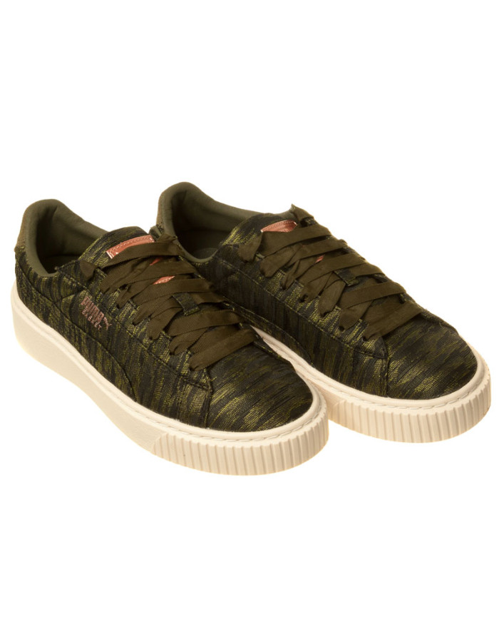 Buty damskie Puma BASKET PLATFORM VR WMNS 36409201 Zielone - Sklep online Mastersport