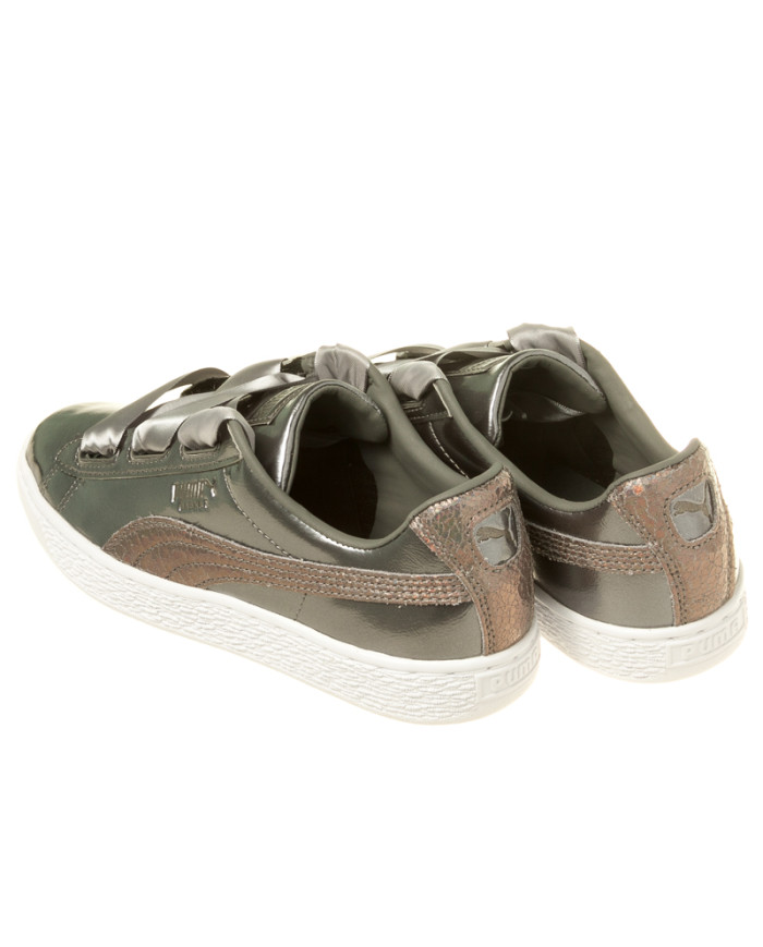 Buty dziecięce Puma BASKET HEART LUNAR LUX JR 36599301 Srebrne - Sklep online Mastersport
