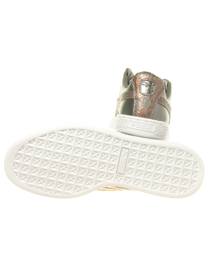 Buty dziecięce Puma BASKET HEART LUNAR LUX JR 36599301 Srebrne - Sklep online Mastersport