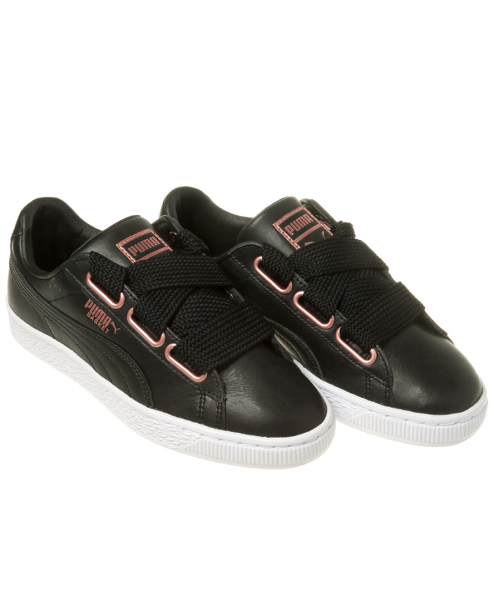 Buty damskie Puma BASKET HEART LEATHER WMNS 36781702 Czarne - Sklep online Mastersport