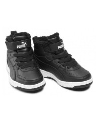 Buty dziecięce Puma REBOUND JOY FUR PS 37547901 Czarne - Sklep online Mastersport