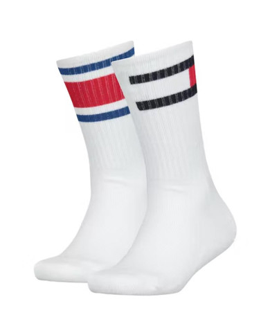 Skarpetki damskie Tommy Hilfiger TH KIDS FLAG 2P 394020001300 Białe - Sklep online Mastersport