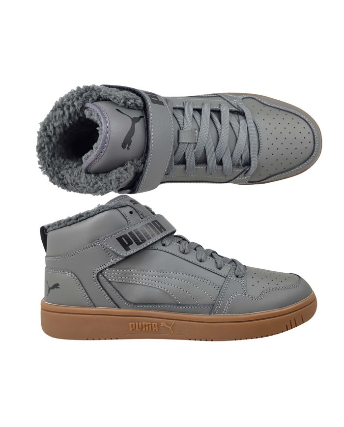 Buty męskie Puma REBOUND MID STRAP WTR 38637603 Szare - Sklep online Mastersport