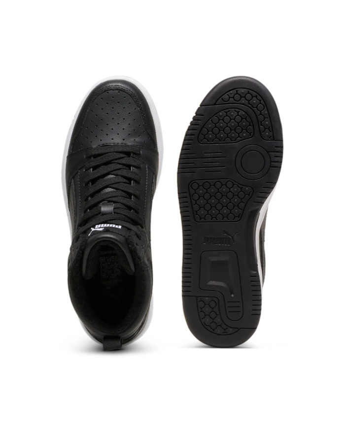 Buty dziecięce Puma REBOUND V6 MID WTR 39468501 Czarne - Sklep online Mastersport