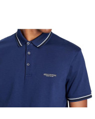 Koszulka męska Armani Exchange POLO 3LZFLB-ZJ9AZ-15BF Niebieska - Sklep online Mastersport