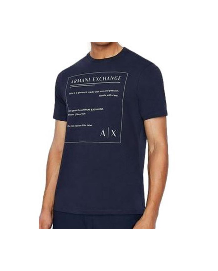 Koszulka męska Armani Exchange T-SHIRT 3LZTHD-ZJH4Z-15BA Niebieska - Sklep online Mastersport