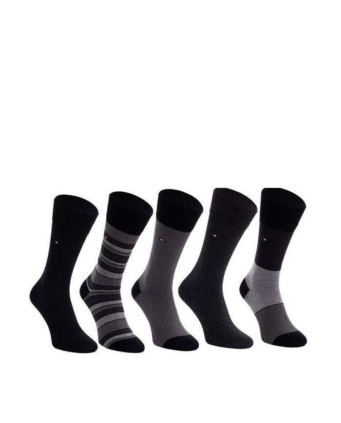 Skarpetki męskie Tommy Hilfiger MEN BIRDEYE GIFTBOX 5P 492005001-200 Wielokolorowe - Sklep online Mastersport
