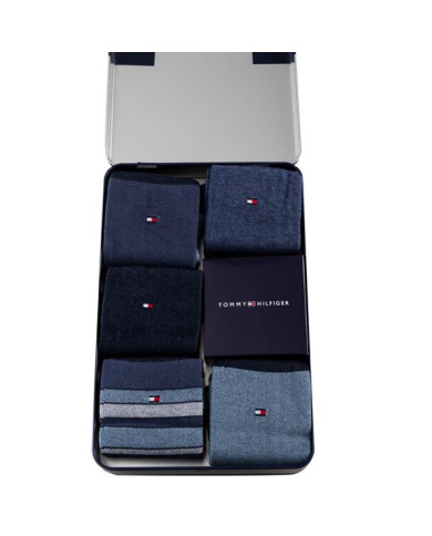 Skarpetki męskie Tommy Hilfiger MEN BIRDEYE GIFTBOX 5P 492005001-322 Wielokolorowe - Sklep online Mastersport