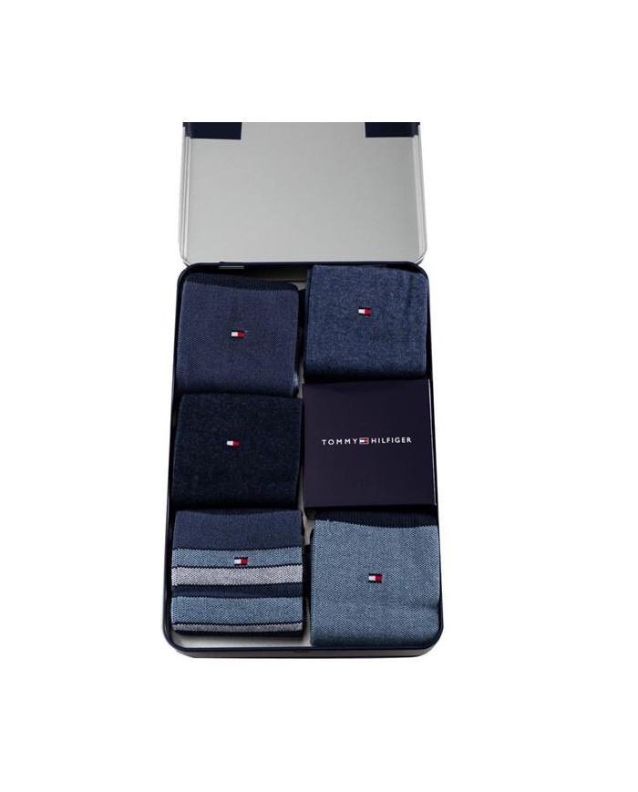 Skarpetki męskie Tommy Hilfiger MEN BIRDEYE GIFTBOX 5P 492005001-322 Wielokolorowe - Sklep online Mastersport