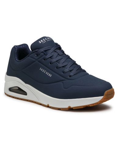 Buty męskie Skechers UNO STAND ON AIR 52458NVY Niebieskie - Sklep online Mastersport