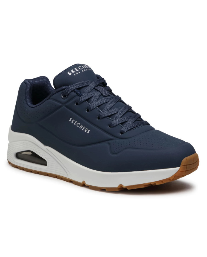 Buty męskie Skechers UNO STAND ON AIR 52458NVY Niebieskie - Sklep online Mastersport