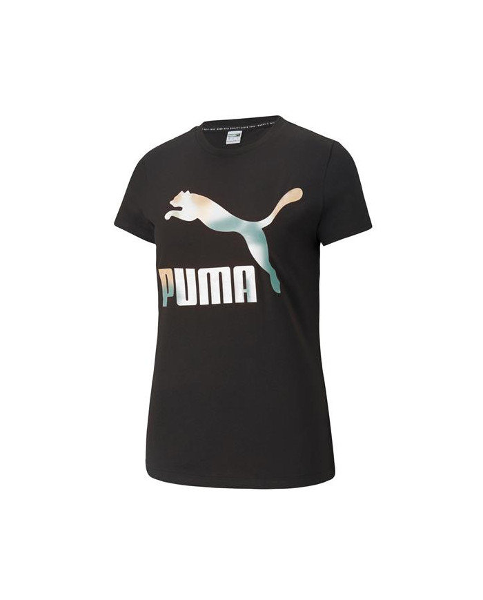 Koszulka damska Puma CLASSICS LOGO TEE 53007771 Czarna - Sklep online Mastersport