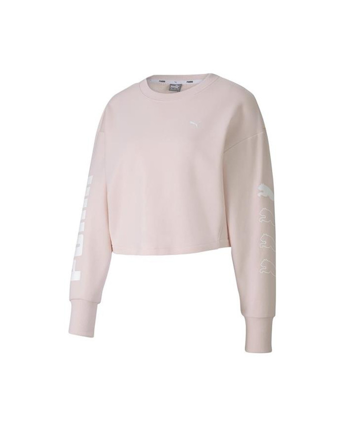Bluza damska Puma REBEL CREW SWEAT TR 58175517 Różowa - Sklep online Mastersport