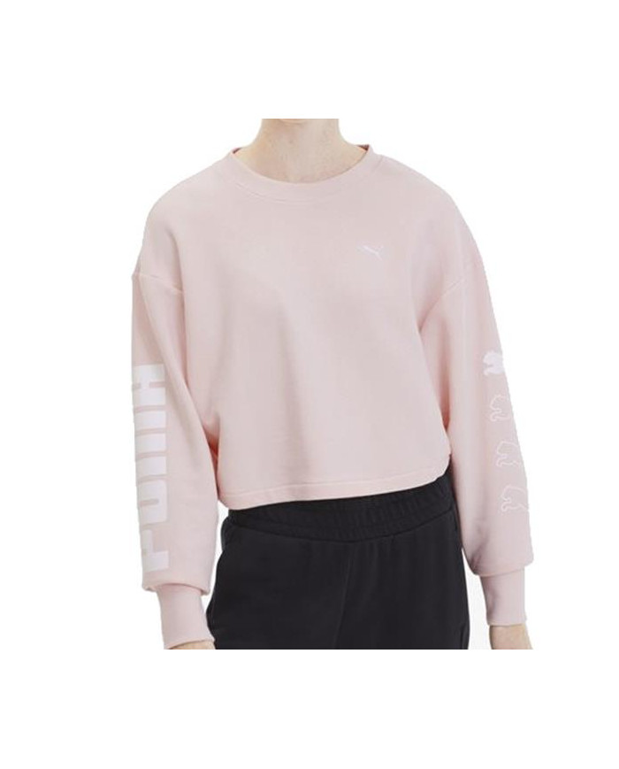 Bluza damska Puma REBEL CREW SWEAT TR 58175517 Różowa - Sklep online Mastersport