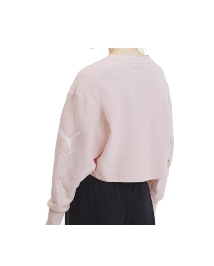 Bluza damska Puma REBEL CREW SWEAT TR 58175517 Różowa - Sklep online Mastersport