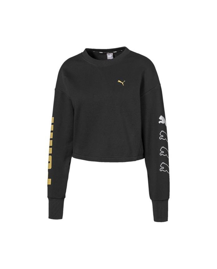 Bluza damska Puma REBEL CREW SWEAT TR 58175551 Czarna - Sklep online Mastersport