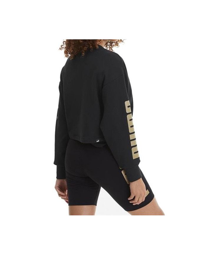 Bluza damska Puma REBEL CREW SWEAT TR 58175551 Czarna - Sklep online Mastersport